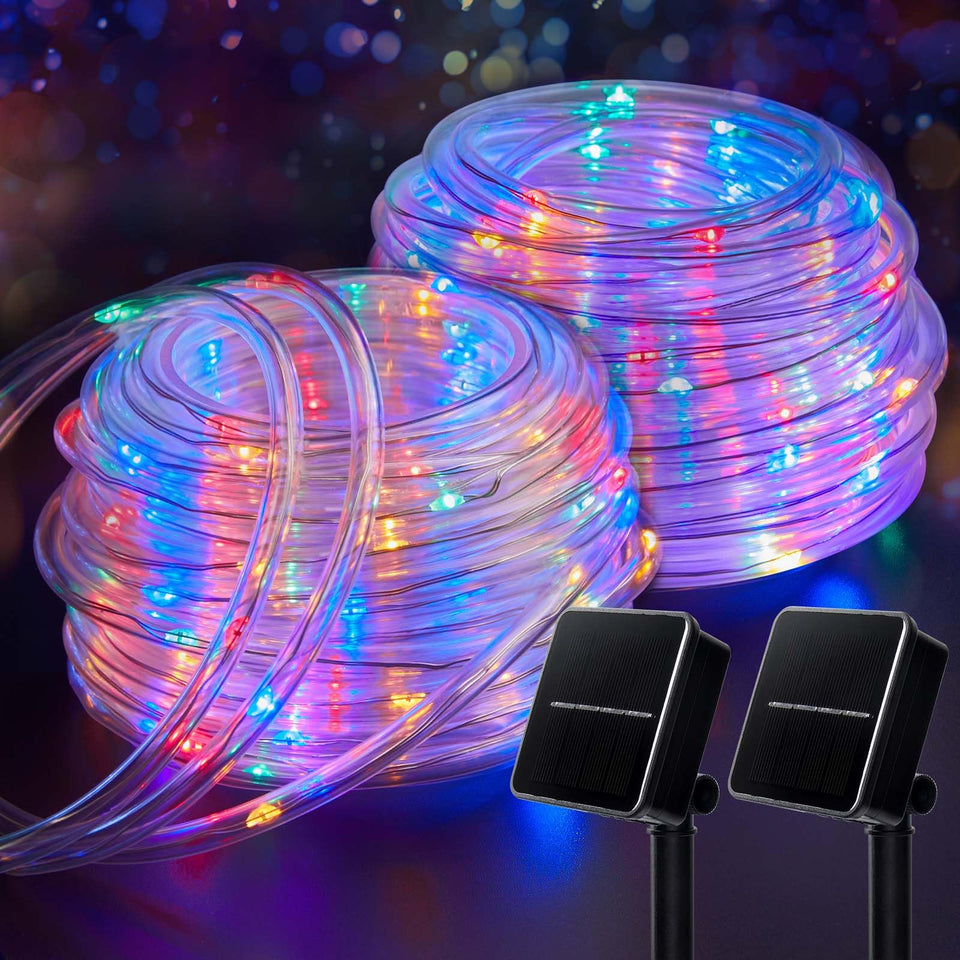 Brightown solar rope lights provide outdoor ambiance across 39 feet of rope