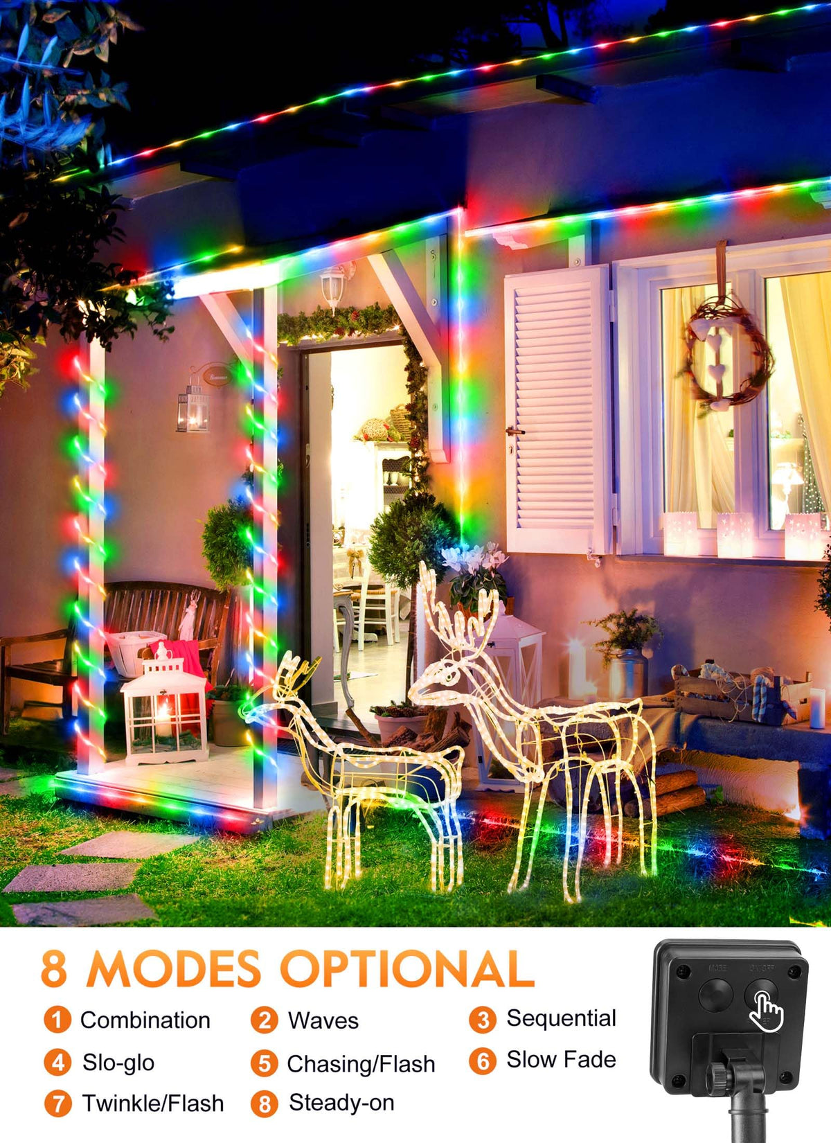 Brightown IP65 waterproof design endures rain for reliable outdoor decoration