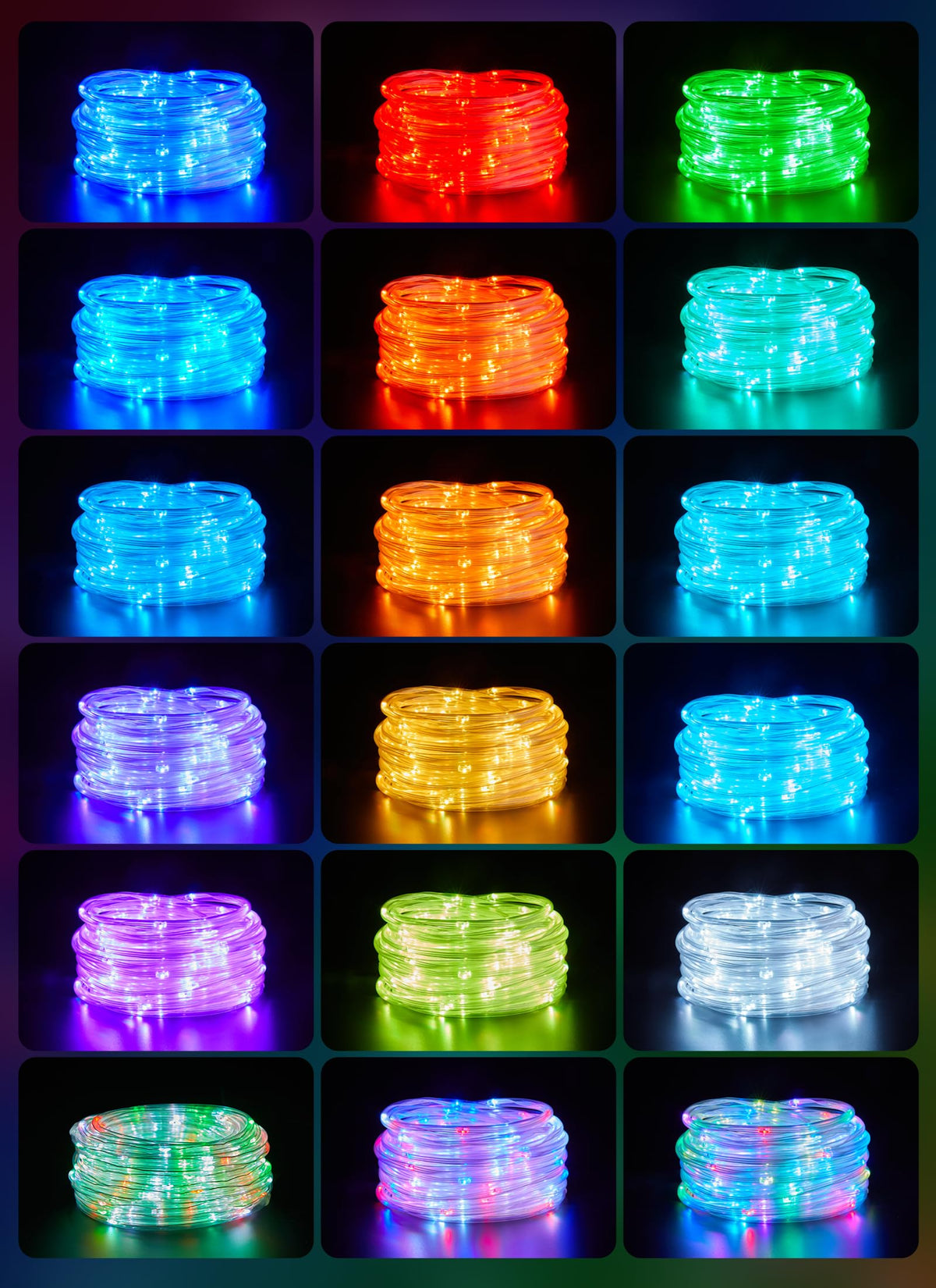Brightown rope lights with remote control for easy color and mode changes.