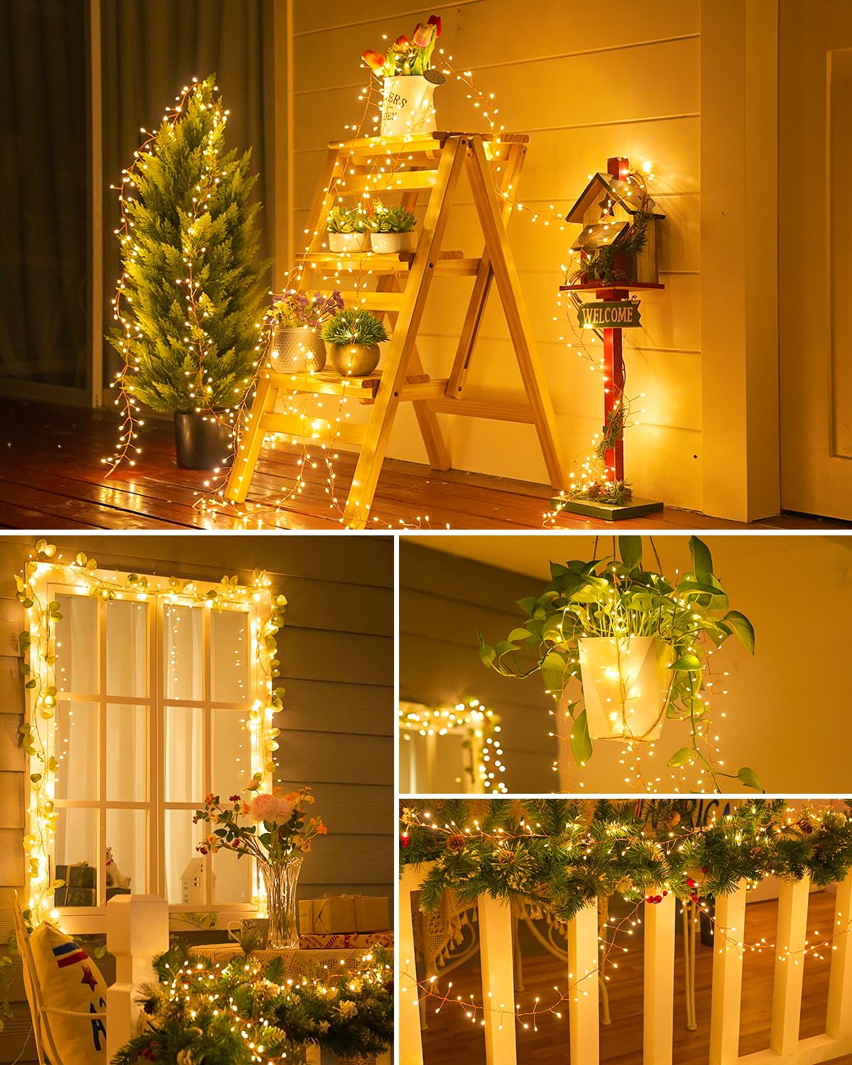 Brightown Solar String Lights auto dusk-to-dawn operation for convenience.