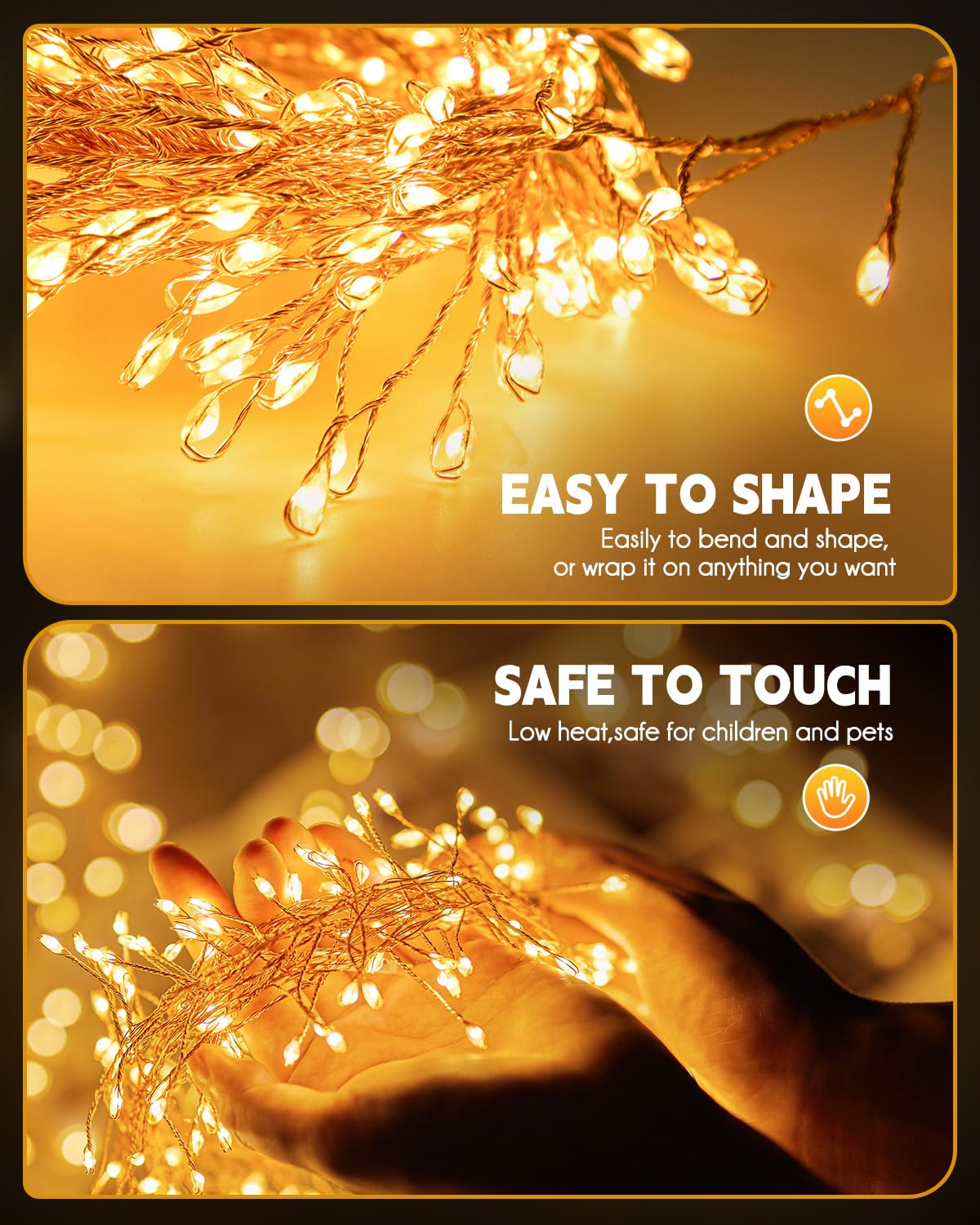 Brightown Solar String Lights with ground stake for easy outdoor setup.