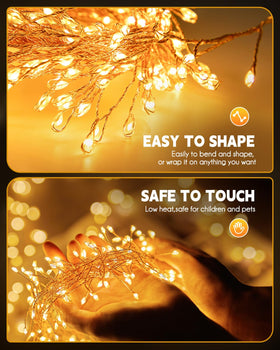 Brightown Solar String Lights with ground stake for easy outdoor setup.