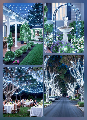 Brightown solar string lights waterproof IP65 for all-weather outdoor use.