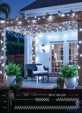 Brightown solar string lights wedding-party use creates festive ambiance.