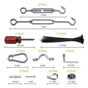 Brightown sturdy suspension system setup prevents sagging for long light runs.