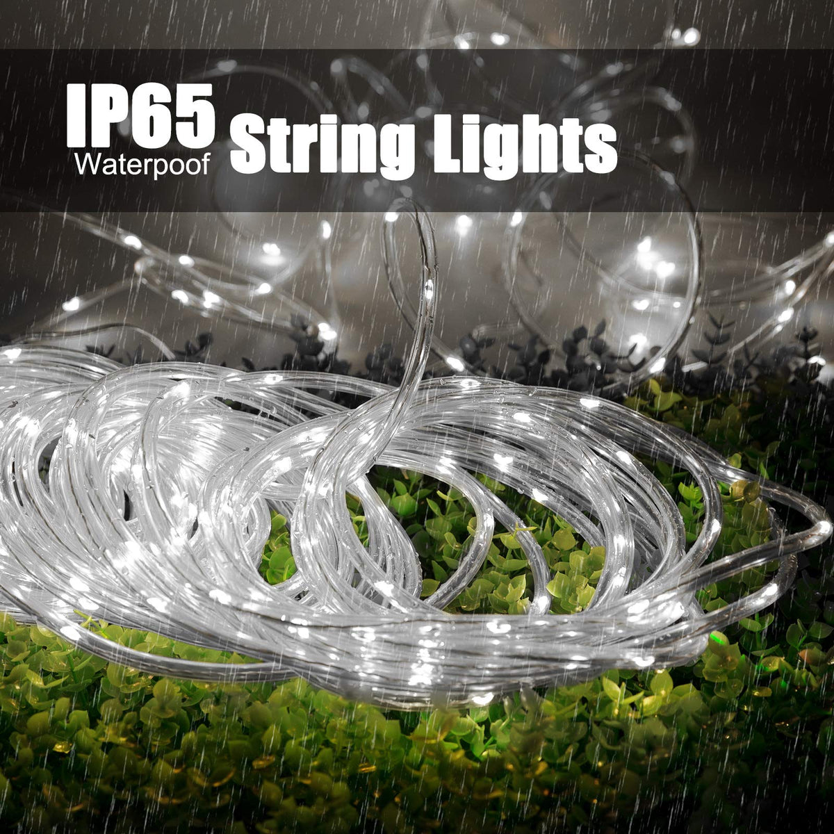 Brightown tree wrap with warm white solar rope lights for ambiance