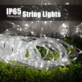 Brightown tree wrap with warm white solar rope lights for ambiance