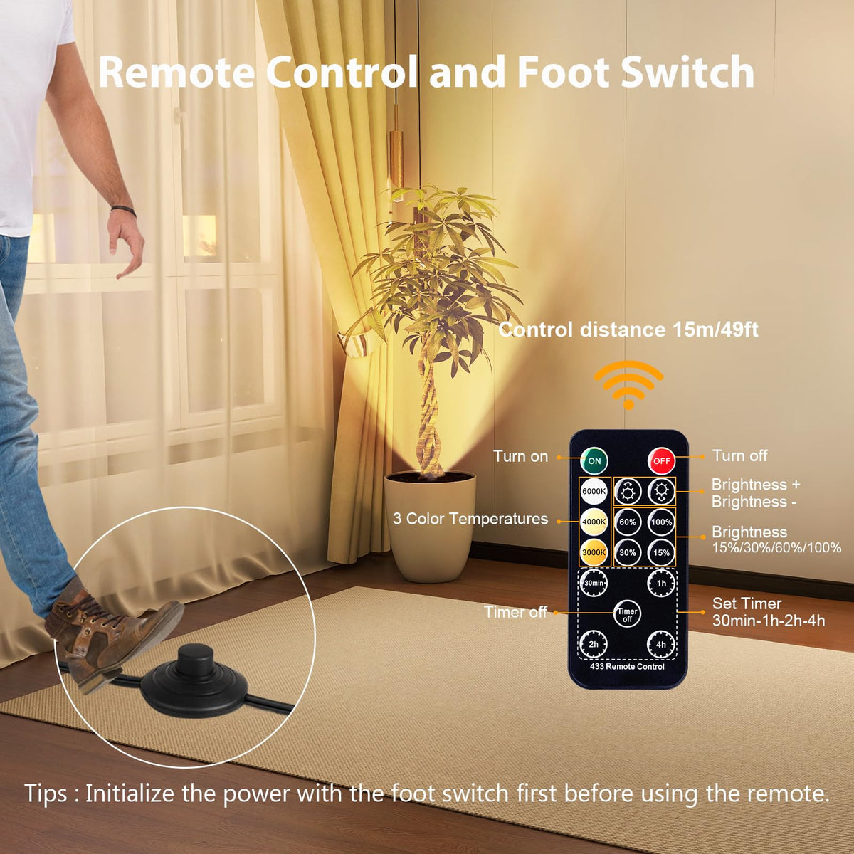 Brightown uplights timer function enabling automated schedules