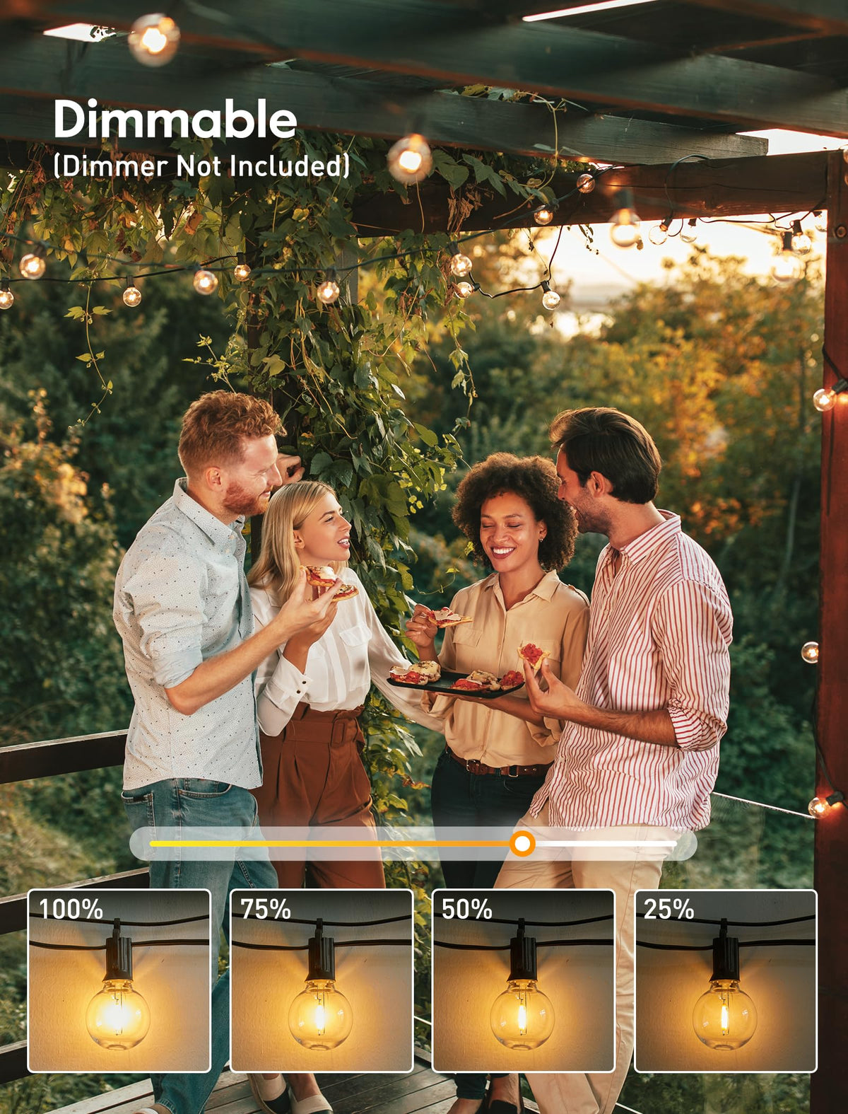 Brightown weatherproof outdoor string light ideal for year-round patio decor.