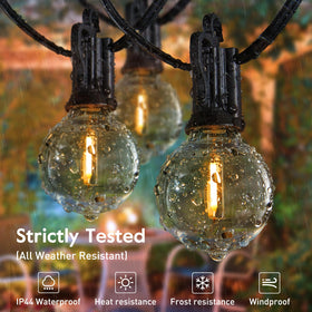 Brightown weatherproof patio lights resist rain and wind for outdoors.