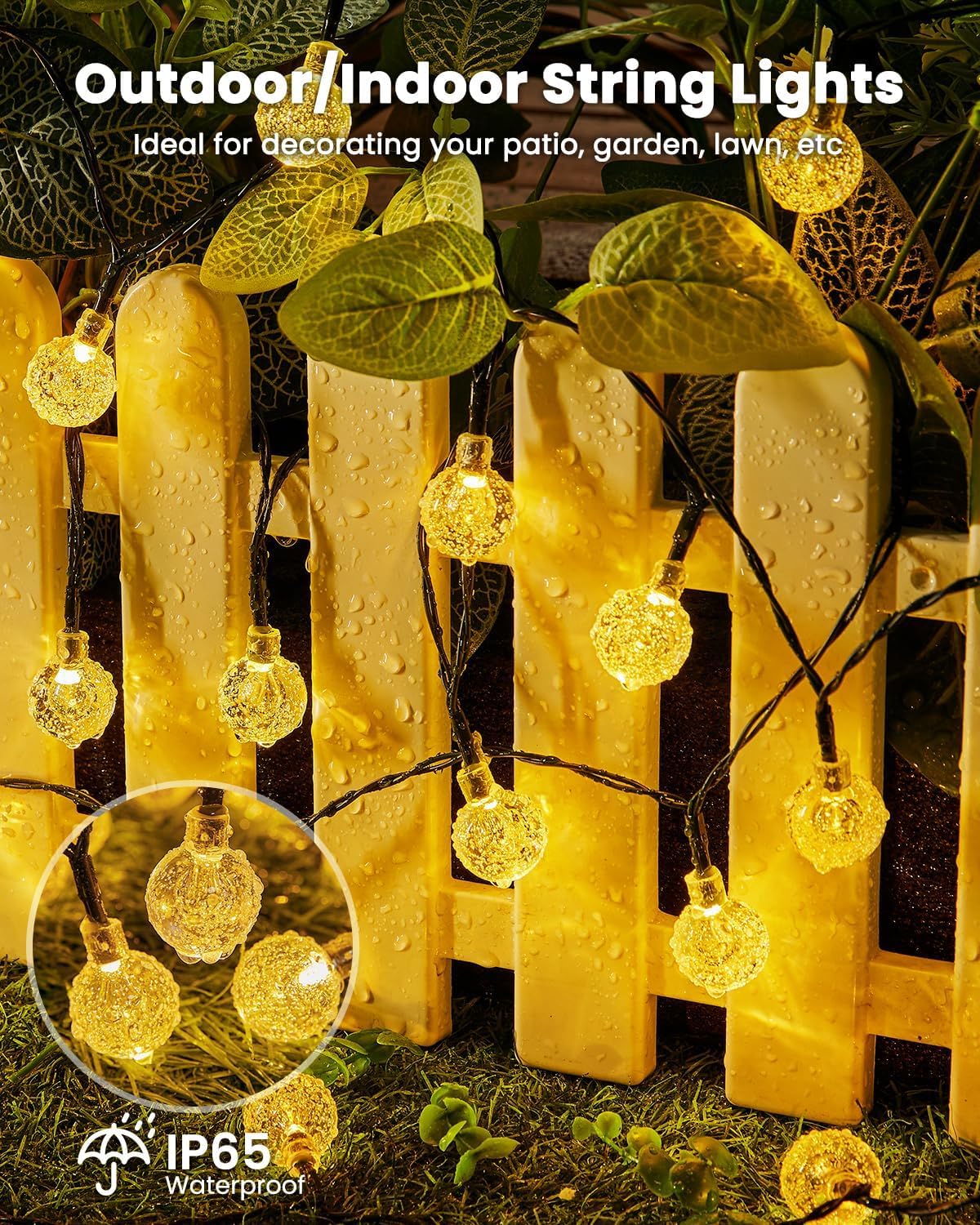 Brightown easy installation with no wiring needed for outdoor spaces