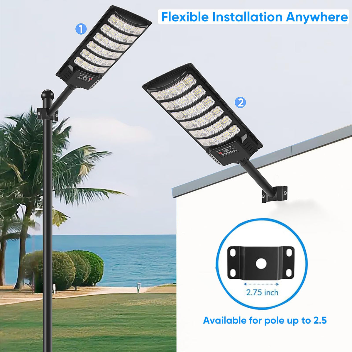 BrightWe IP65 weatherproof housing withstands rain, snow, dust.