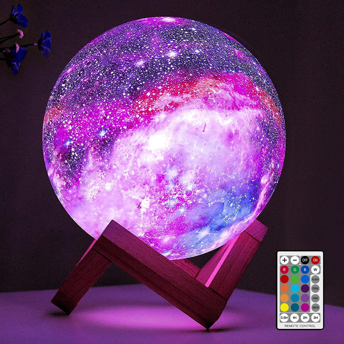 BRIGHTWORLD Moon Lamp with realistic 3D lunar surface for cozy ambience