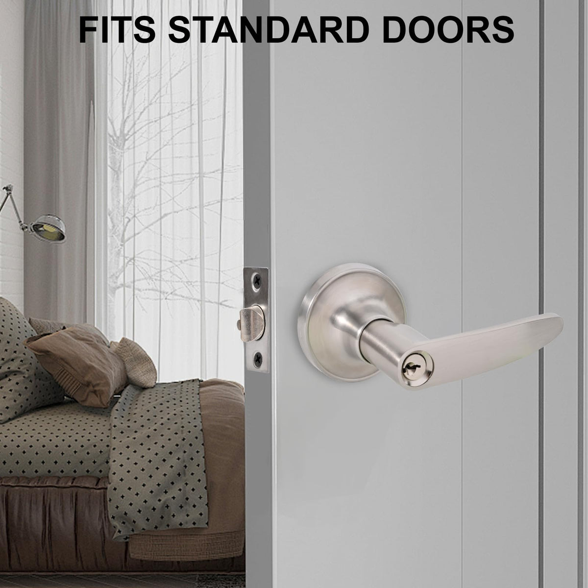Brigligh door lever with keys shown for reliable room access control.