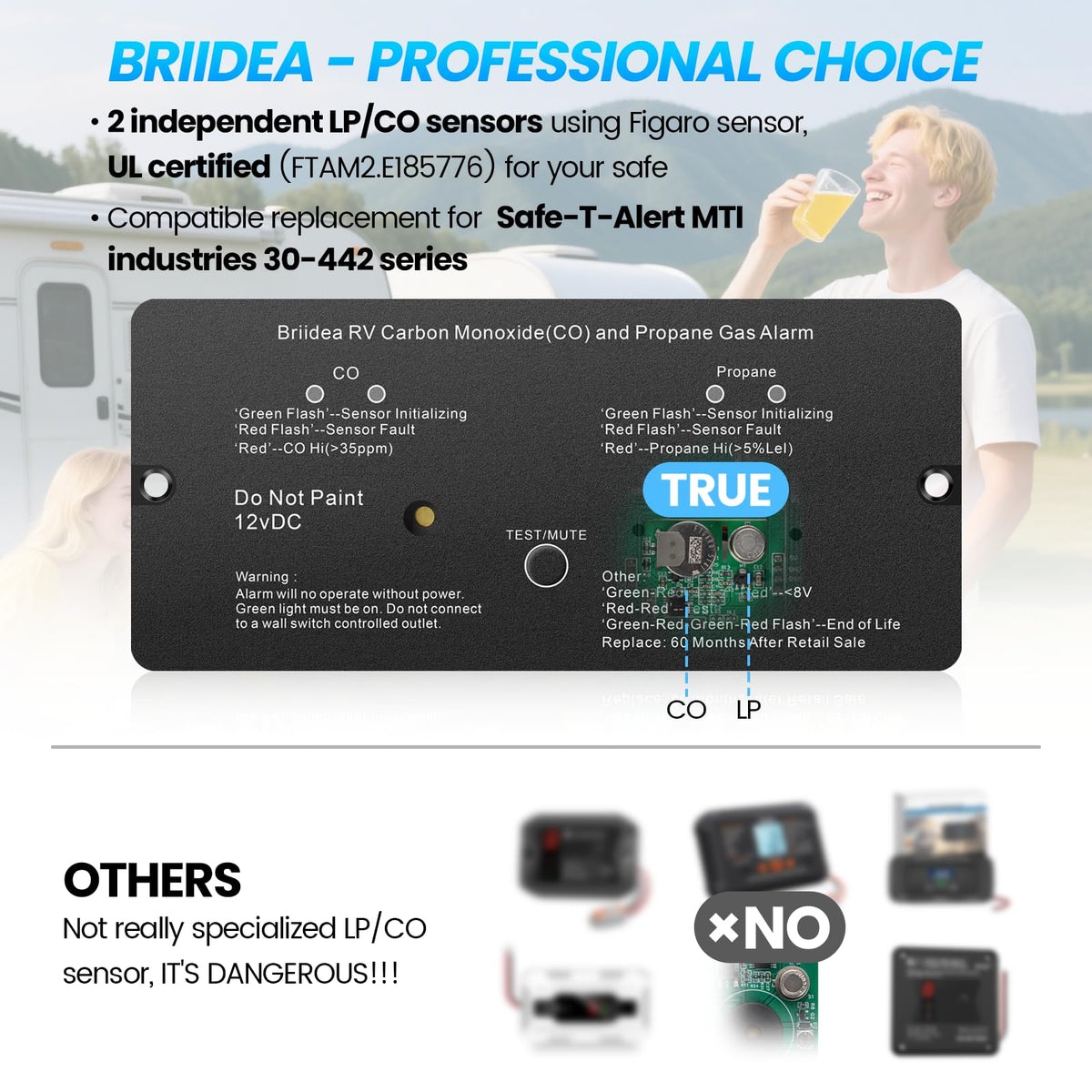 Briidea replacement for Safe-T-Alert 30-442 series ensuring quick compatibility.