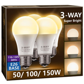 Briignite 3 Way LED bulb demonstrates adjustable brightness for living area ambiance.