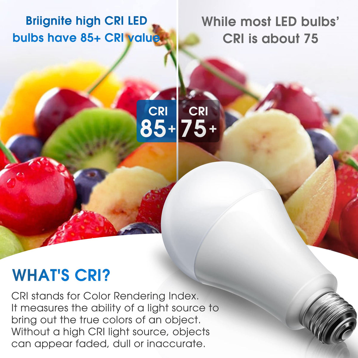 Briignite 3-Way LED bulb in a cozy living room setup