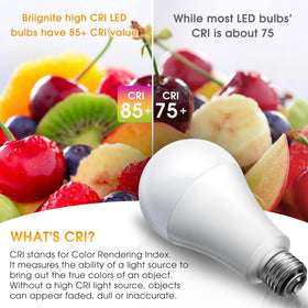 Briignite 3 Way LED bulbs long lifespan for low-maintenance lighting.