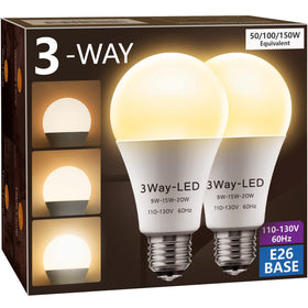 Briignite 3 Way LED bulbs pack front for energy-efficient home lighting.