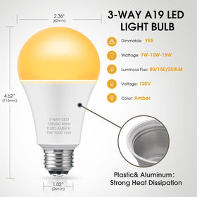 Briignite 3-way LED switch bulb shows adjustable brightness options