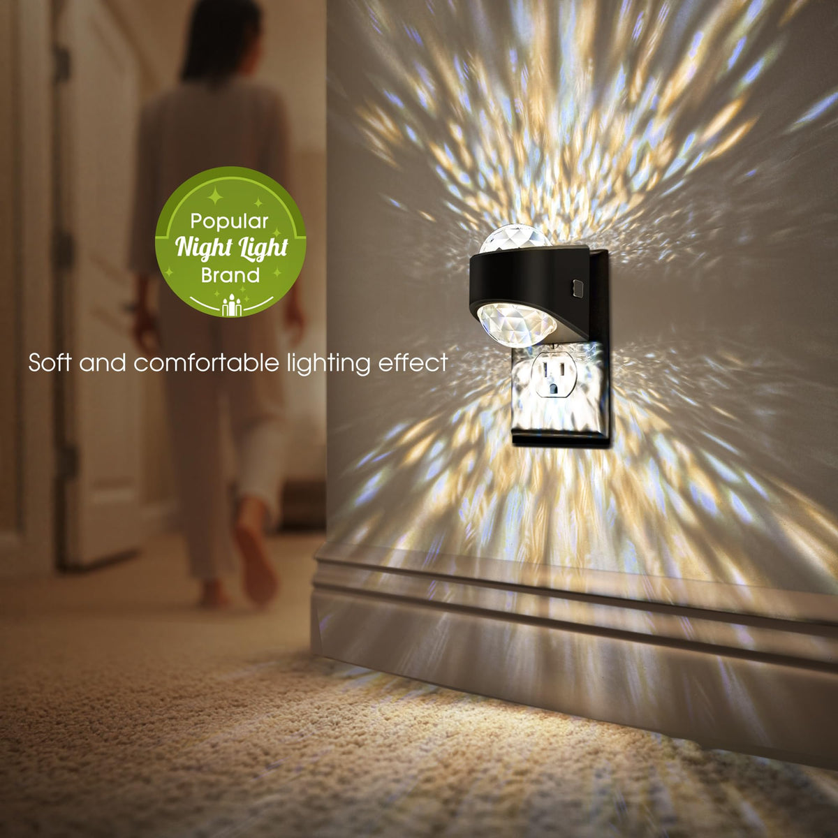 Briignite galaxy star projector lighting for ambient bedroom or living room