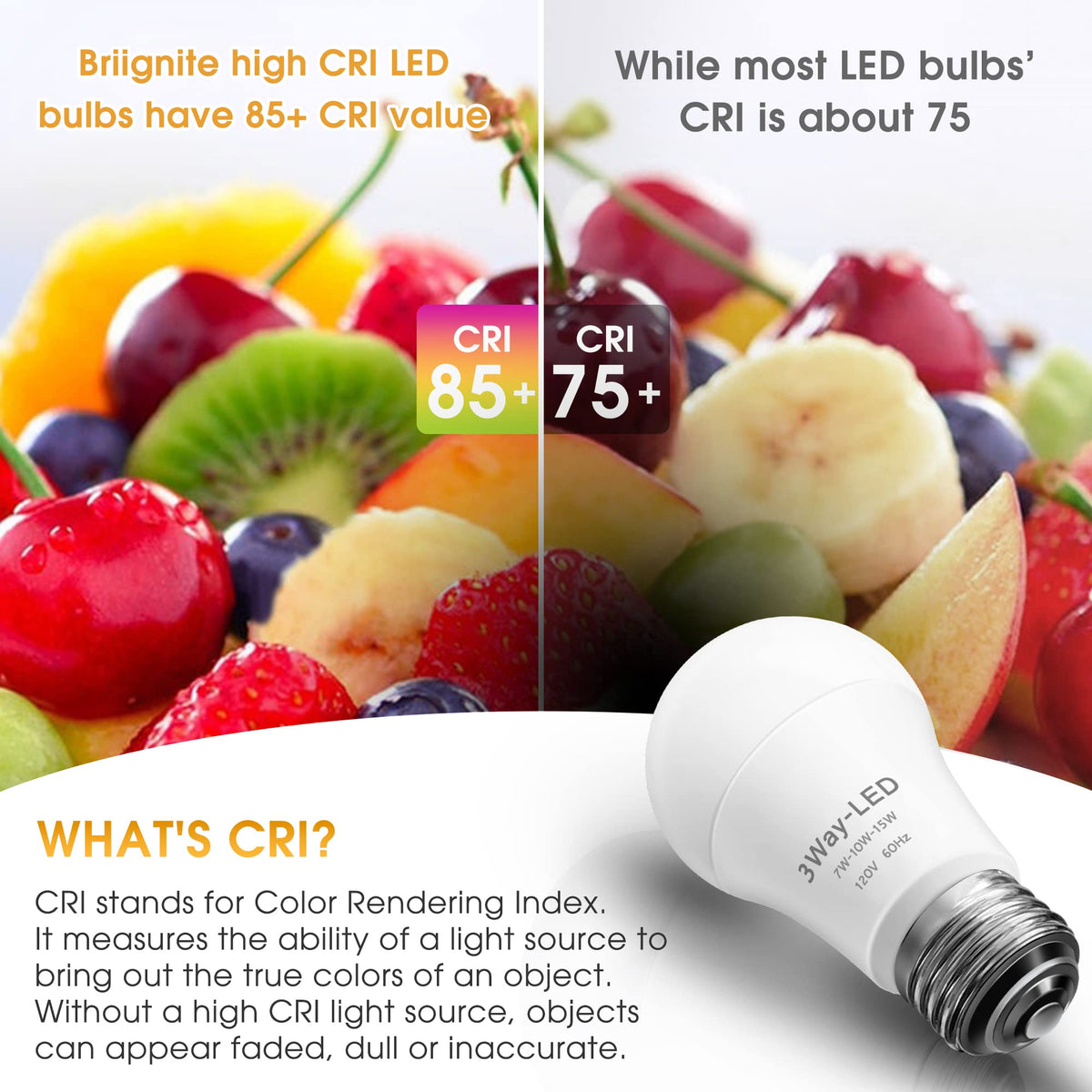 Briignite long-life bulb rated up to 15000 hours reduces replacements