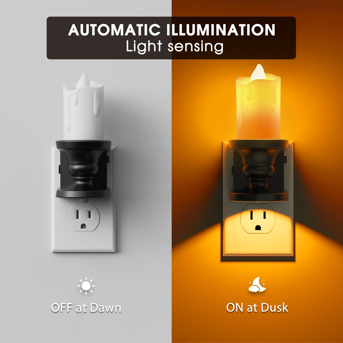 Briignite night light with dusk-to-dawn sensor for automatic operation.