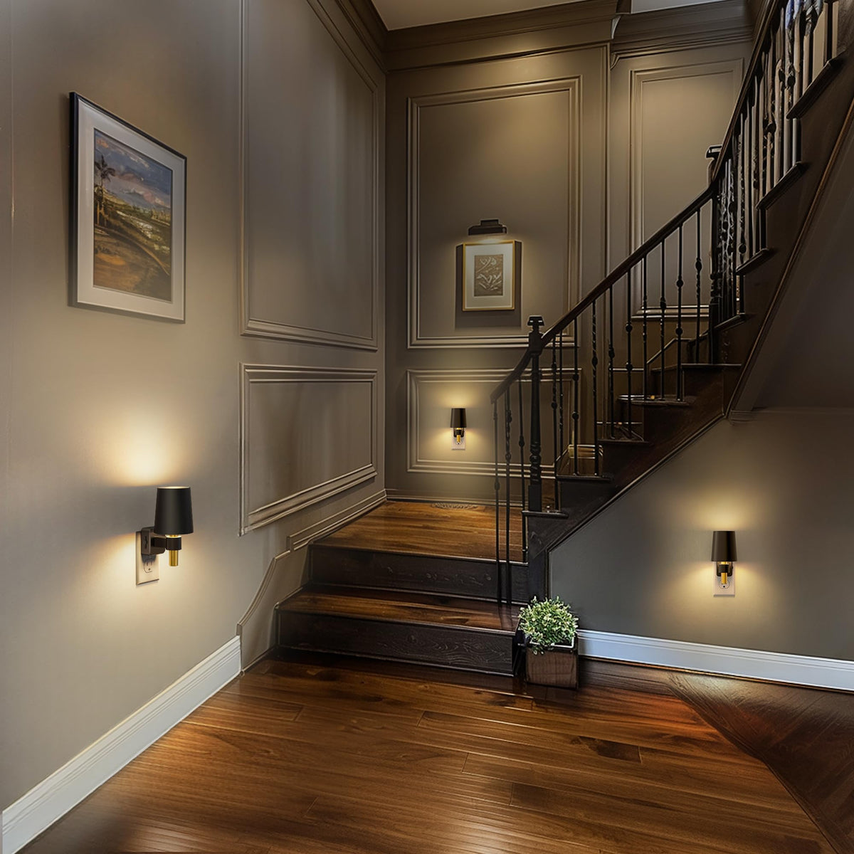 Briignite hallway night light provides warm ambience
