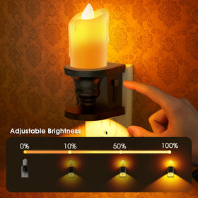 Briignite night light displaying three modes and flicker option.