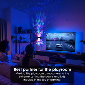 Briignite Star projector for bedroom decor with upward and downward projection.