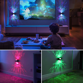 Briignite Up & down projection fills the room with balanced light.