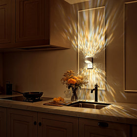 Briignite wall plug-in light complements bedrooms, nurseries, bathrooms with ambient projection