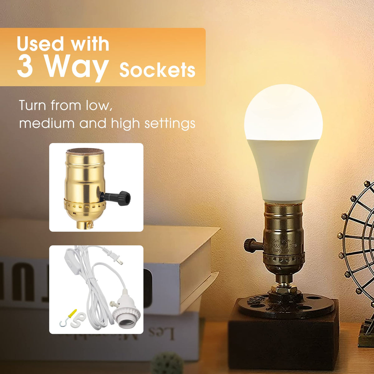 Briignite warm white 3000K LED bulbs create cozy ambience in rooms