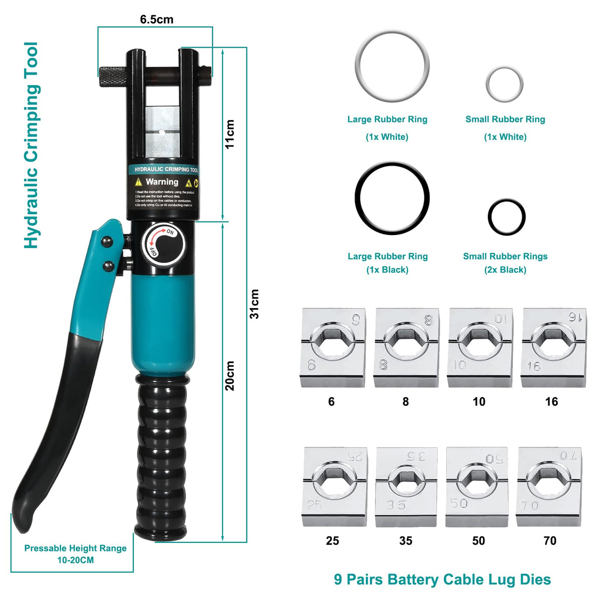 Brileine crimping tool showing 180-degree rotating head in action