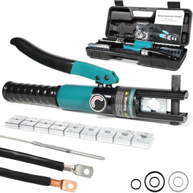 Brileine 10-Ton hydraulic crimping tool with dies for battery terminals and cables