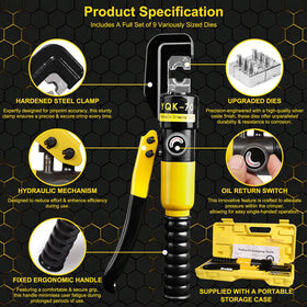 Brileine hardened chrome dies ensure durable, accurate hex crimps.