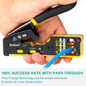 Brileine mini cable stripper in hand for clean prep