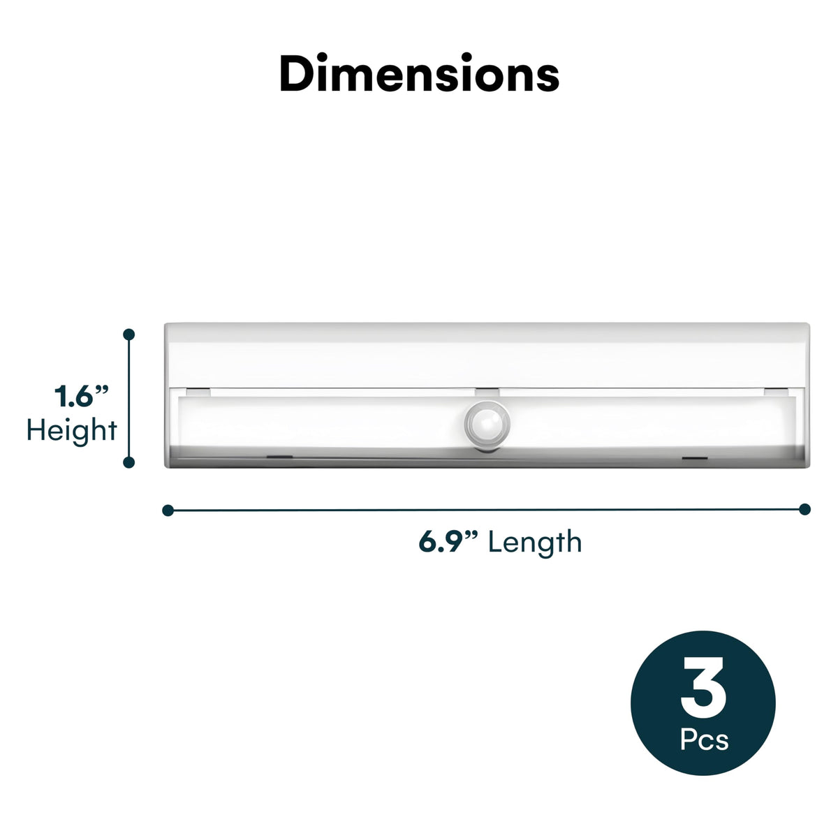 Brilliant Evolution battery-powered stair light compact 7x2 inches