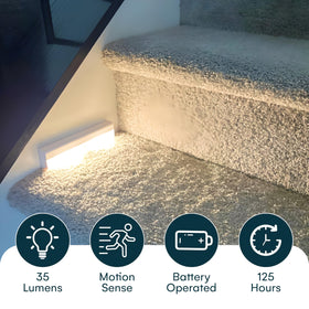 Brilliant Evolution motion-activated stair light for hands-free use