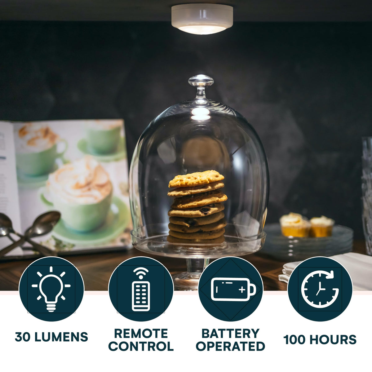 Brilliant Evolution kitchen counter light for quick visibility