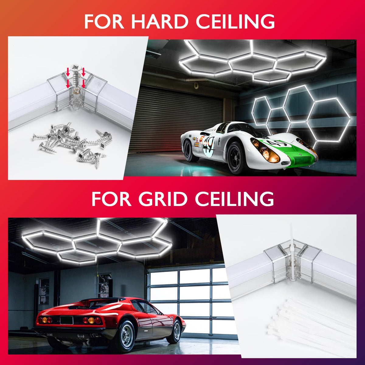 BRILLIHOOD ceiling power cord keeps wiring neat and safe