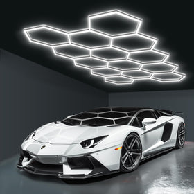 BRILLIHOOD Hexagon light panel for crisp garage illumination
