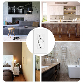 BRILLTECH 2PACK white interior outlet design blends with modern decor