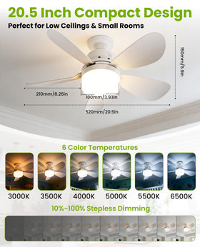 BrilMaison dimmable LED light offering six color temps for any mood.