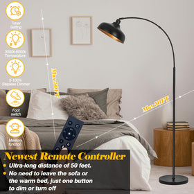 Brilvibera Arch Lamp includes a 1-hour timer for cozy lighting.