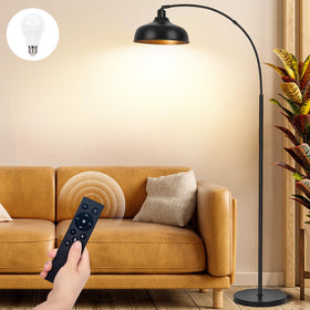 Brilvibera Arch Floor Lamp with remote enables effortless brightness control.
