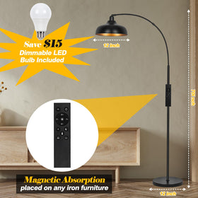 Brilvibera Floor Lamp with Foot Switch for easy on/off from anywhere.