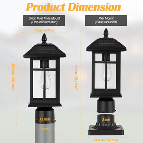 Brilvibera pier mount base included for easy outdoor installation.