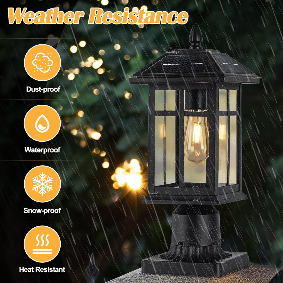 Brilvibera solar-powered path light with replaceable battery for long life.