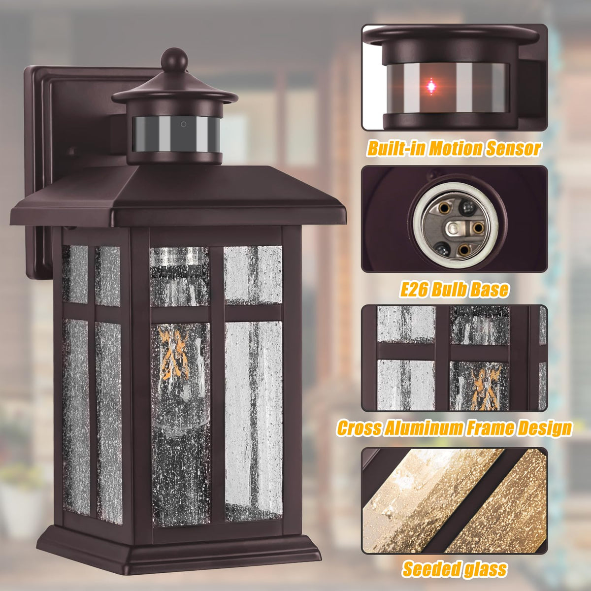 Brilvibera two-pack motion sensor exterior lights for coordinated lighting
